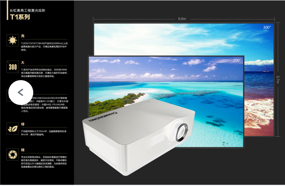 长虹投影机T1WU62