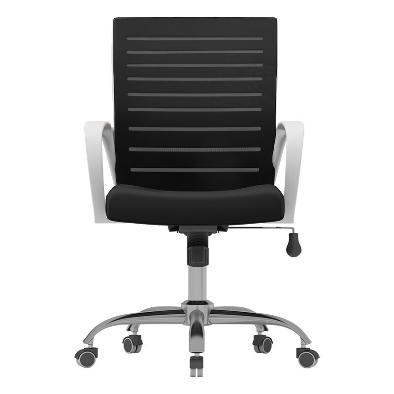 亨黎 电脑椅办公椅员工椅会议椅家用网布椅子接待椅靠背会议室椅子 黑色扶手架子脚