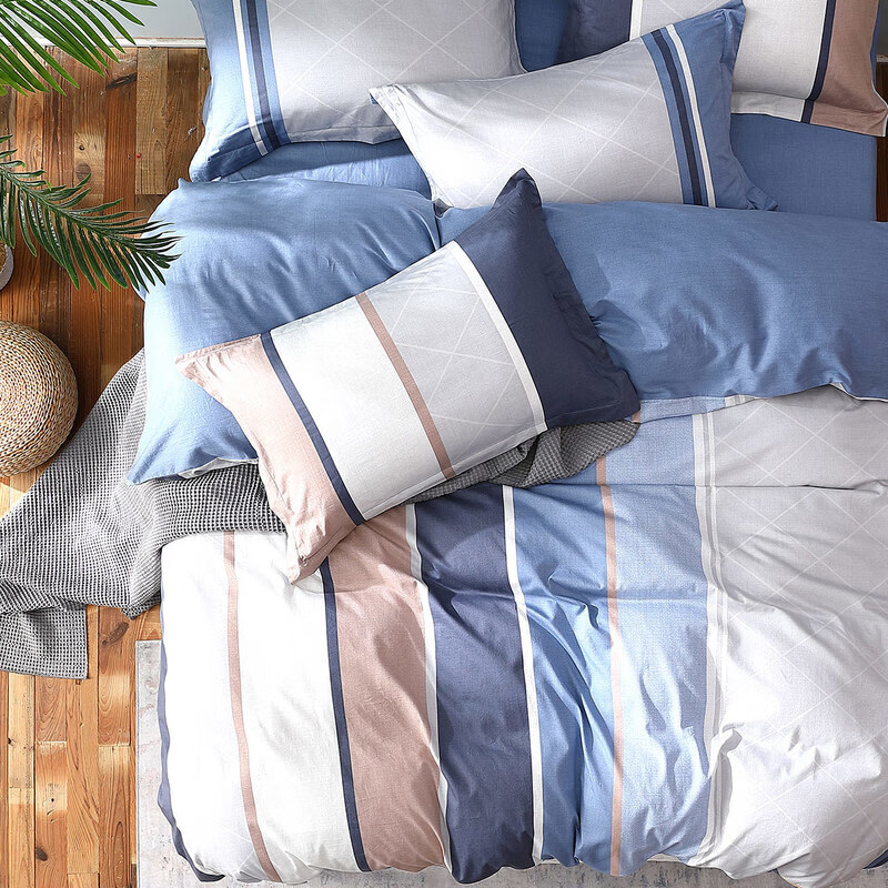 水星家纺床上四件套纯棉被套床单四件套床上用品全棉被罩1.8米床