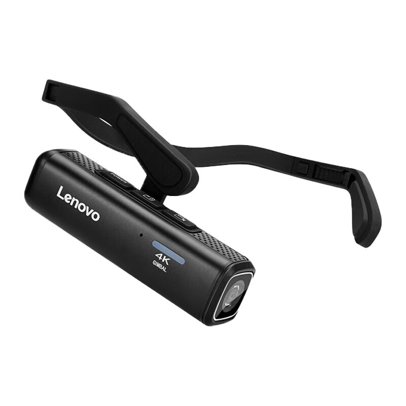 聯想（lenovo） 頭戴攝像機4K云臺防抖運動錄像機便攜式攝像頭抖音視頻釣魚直播錄相 LX950 32G 黑色